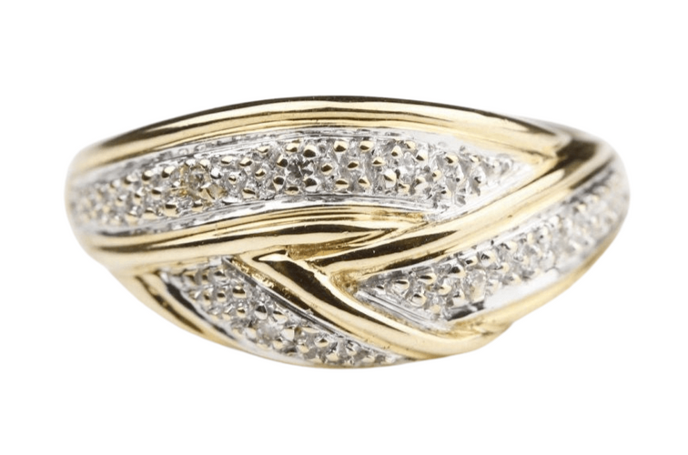 Bague Bague bicolore diamants 58 Facettes