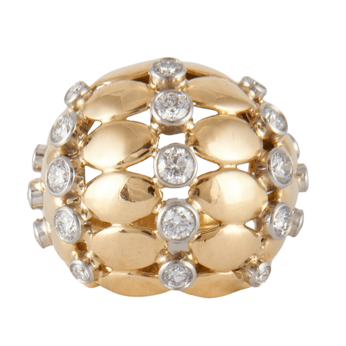 Bague 57 Bague Boule en or jaune, diamants 58 Facettes