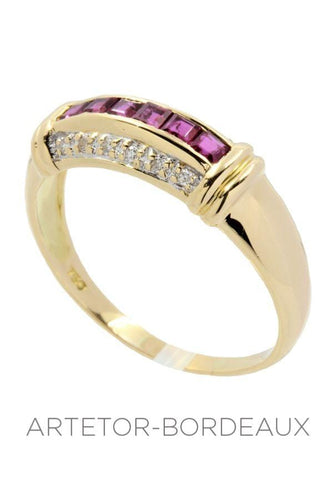 Bague 61 Bague rubis et diamants 58 Facettes 30251