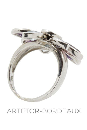 Bague 57 Bague fleur moderne 58 Facettes 18361
