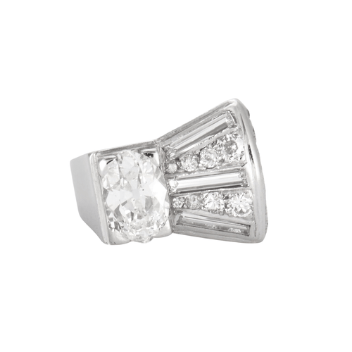 Bague 52 Bague tank, diamant 58 Facettes