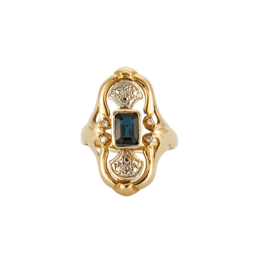 Bague Bague or jaune saphir 58 Facettes 2474