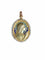 Pendentif Médaille ancienne en or, Vierge Marie, émail et perles 58 Facettes