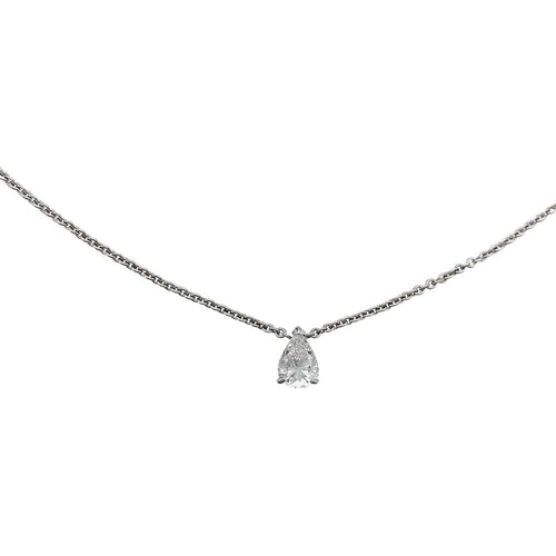 Collier Collier en or blanc diamant taille poire 1,09 carat. 58 Facettes 30493