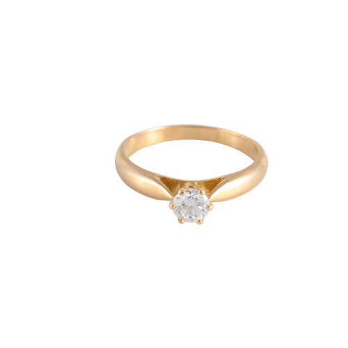 Bague 54 Bague Solitaire or jaune Diamant 0.40ct 58 Facettes FM84