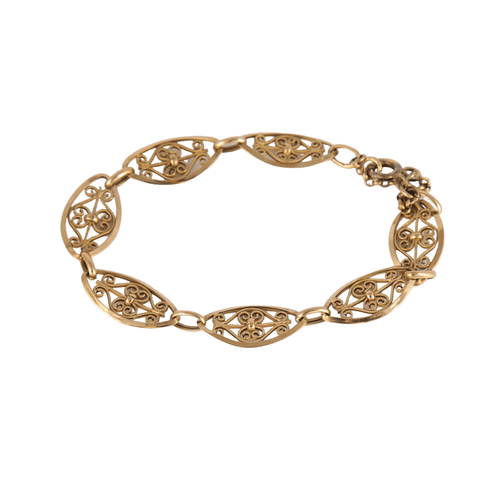 Bracelet Bracelet années 20 maille filigranée or 58 Facettes