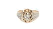 Bague 59 Bague ancienne en or bicolore et diamant 58 Facettes 32523
