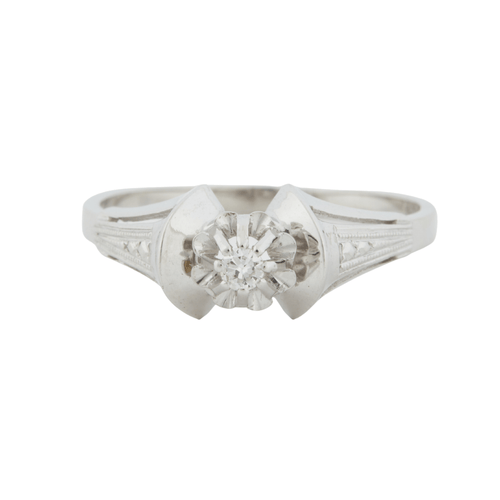 Bague 57 Bague Art Déco Or blanc Diamant 58 Facettes RÉF 11044/19