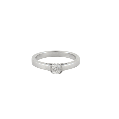 Bague 52 Bague solitaire Or blanc Diamants 0.50ct 58 Facettes