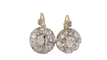 Boucles d'oreilles Dormeuses en or bicolore serties de diamants 58 Facettes 31425
