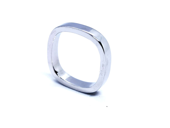 Bague 54 Dinh Van Bague Alliance Or blanc 58 Facettes 841205CN