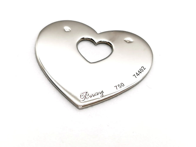 Pendentif Poiray Pendentif Coeur Coeur Or blanc 58 Facettes 1126574CN