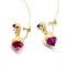 Boucles d'oreilles Boucles d'oreilles anciennes or jaune améthystes 58 Facettes