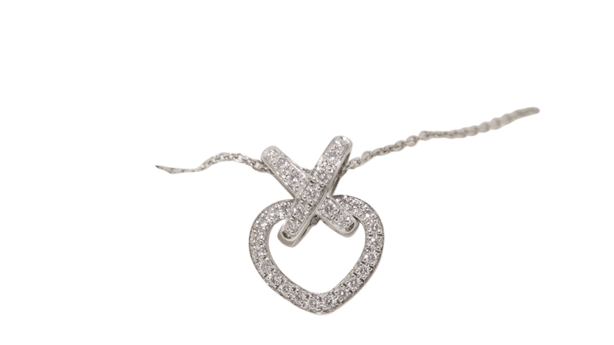 Collier Collier pendentif Chaumet en or blanc et diamants 58 Facettes