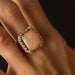 Bague 50 Bague opale et diamants vintage 58 Facettes 14-202-8319431-50