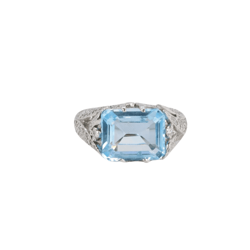 Bague Bague cocktail Diamants Aigue-marine 58 Facettes 779