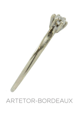 Bague 50 Solitaire moderne 0.10 carat 58 Facettes 9801