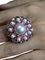 Bague 54 Bague de cocktail Perles Saphirs de couleur 58 Facettes 2976