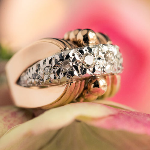 Bague 52 Bague rétro ancienne diamants 58 Facettes 20-316-48
