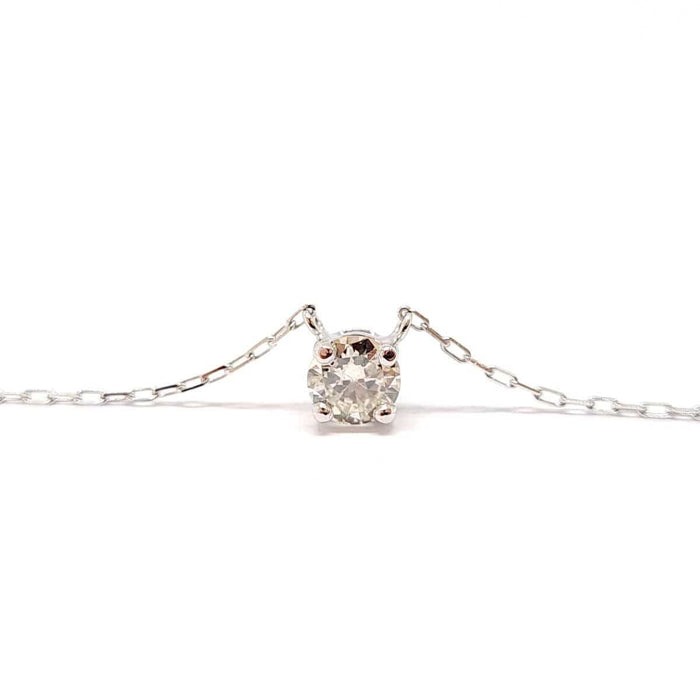 Collier Collier solitaire en or blanc, diamant 58 Facettes