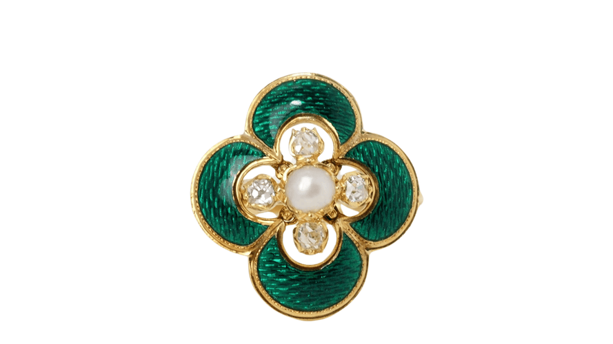 Bague 62 Bague ancienne perle et diamants 58 Facettes 32359