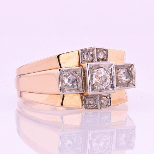 Bague 56 Bague tank diamants pont 58 Facettes 20-322-52