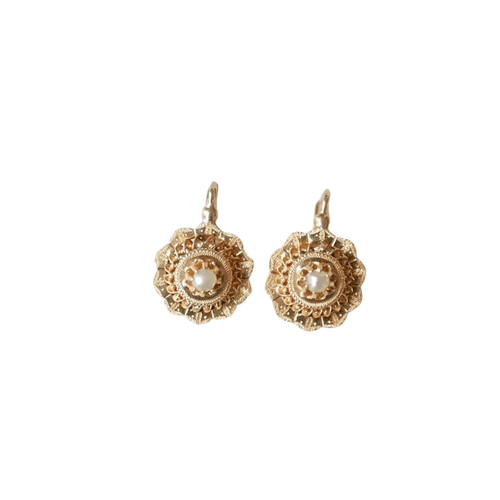 Boucles d'oreilles Dormeuses perles fines 58 Facettes