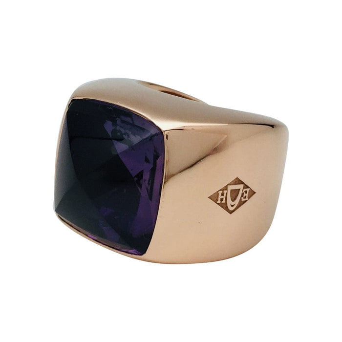 Bague 52 Bague Hermès, "Tabula", or rose, améthyste. 58 Facettes 28753-1