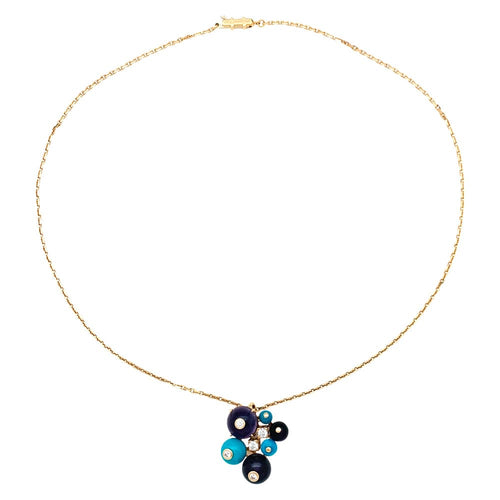 Collier Collier Cartier "Délices de Goa" en or jaune, améthystes, turquoises et diamants. 58 Facettes 30017