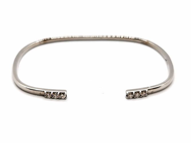 Bracelet Bracelet Jonc Or blanc Diamant 58 Facettes 1126566CN