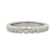 Bague 51 Demi alliance Or blanc Diamants 58 Facettes REF 9011/18