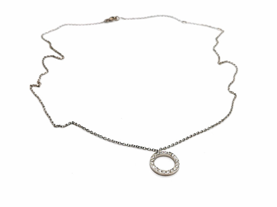 Collier Collier Or blanc Diamant 58 Facettes 1126586CN