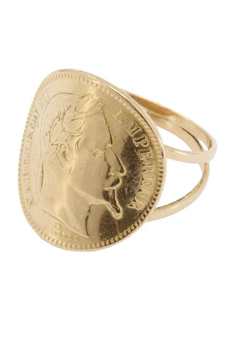 Bague Bague Napoléon III tuilée 58 Facettes 037901