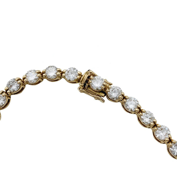 Bracelet Bracelet ligne diamants en or jaune. 58 Facettes 29996