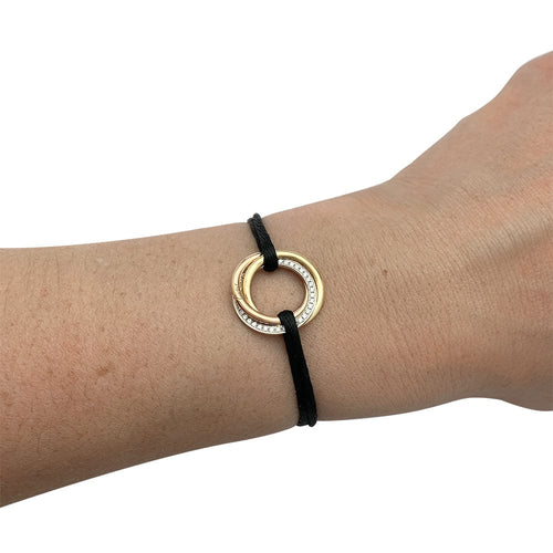 Bracelet Bracelet Cartier, "Trinity", trois ors et diamants. 58 Facettes 30361