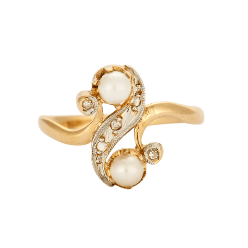 Bague Bague perles et diamants 58 Facettes DV0569-18