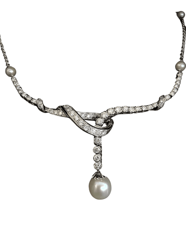 Collier Collier Perle Diamants 58 Facettes