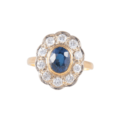 Bague 49 Bague Marguerite Saphir Diamants 58 Facettes 1