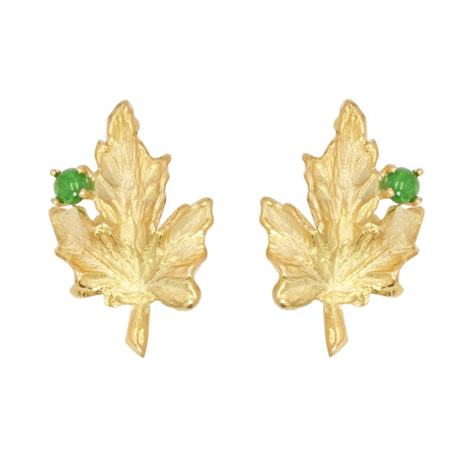 Boucles d'oreilles Boucles d'oreilles feuilles de vigne et émeraudes 58 Facettes 21-190