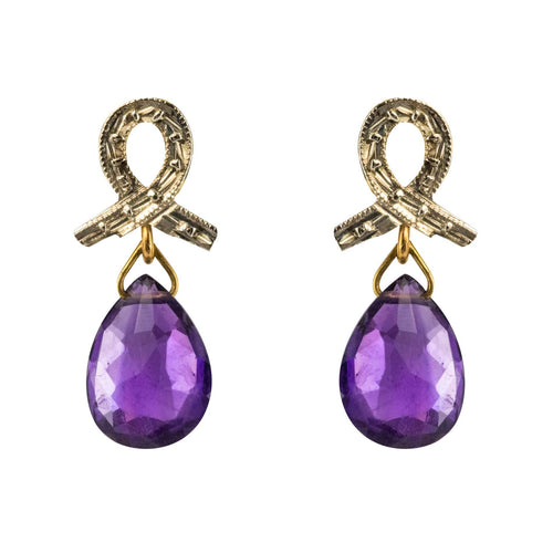 Boucles d'oreilles Boucles d'oreilles améthystes 58 Facettes AP15BO