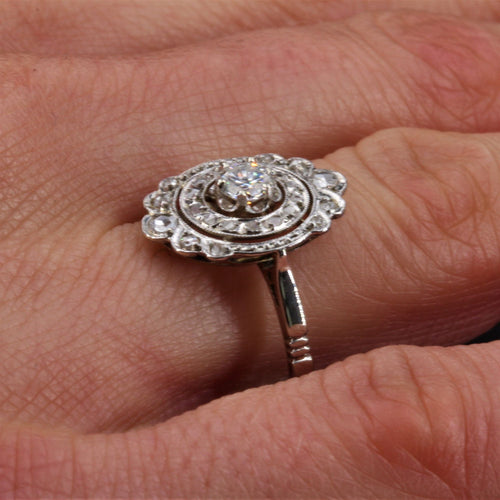 Bague 58 Bague ancienne diamants art déco 58 Facettes 20-581-50