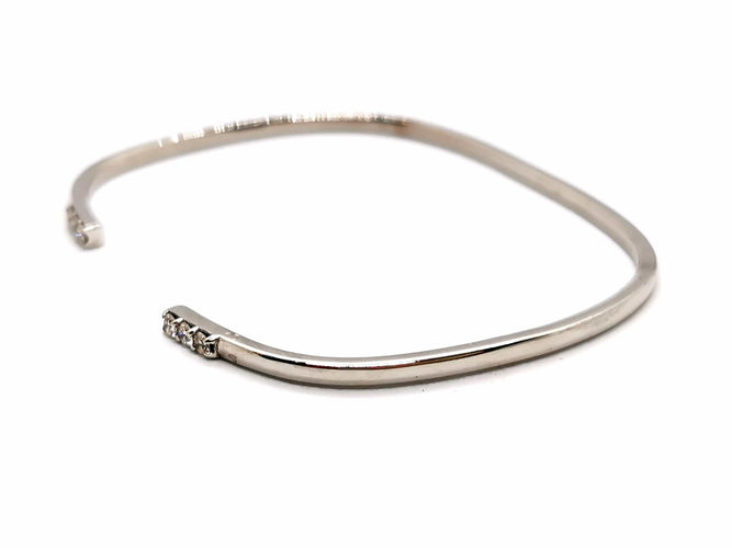 Bracelet Bracelet Jonc Or blanc Diamant 58 Facettes 1126566CN