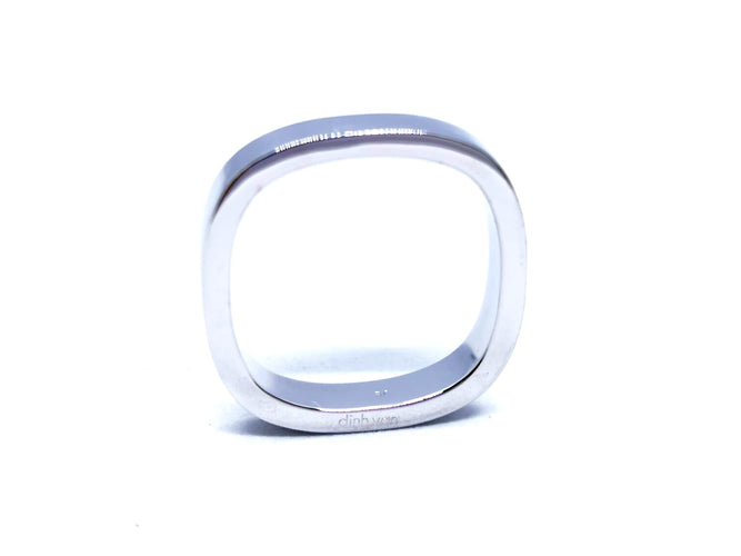 Bague 54 Dinh Van Bague Alliance Or blanc 58 Facettes 841205CN