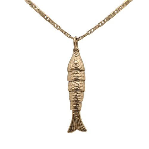 Collier Collier pendentif poisson en Or jaune 58 Facettes