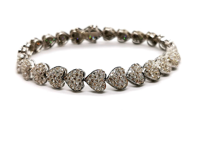Bracelet Bracelet Coeur Or blanc Diamant 58 Facettes 1142795CD