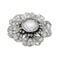 Broche Broche Fleur or et platine sertie de diamants. 58 Facettes 30165