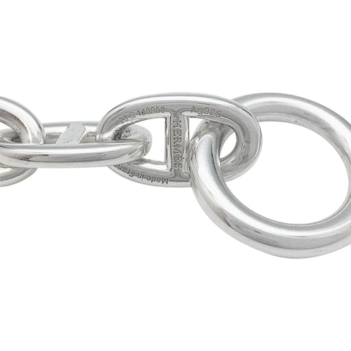 Bracelet Bracelet Hermès "Chaîne d'ancre" en argent. 58 Facettes 30641