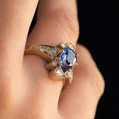 Bague 54 Bague saphir et diamants 58 Facettes CK1084-52