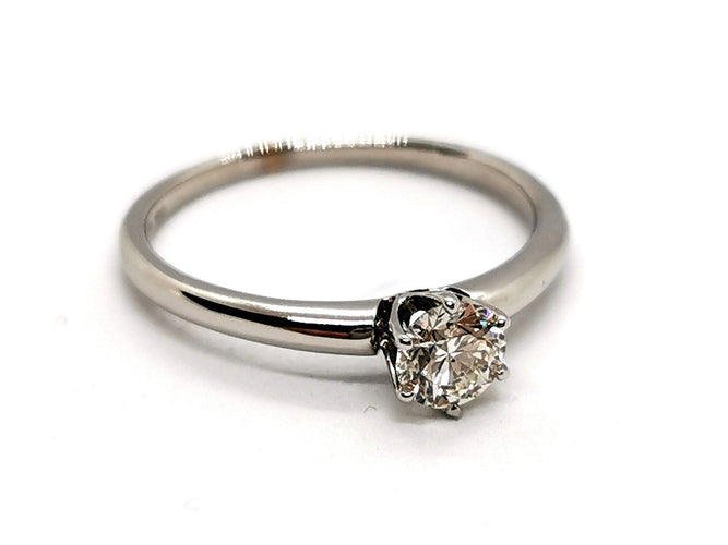 Bague 54 Bague Solitaire Or blanc Diamant 58 Facettes 1126561CN