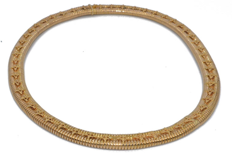 Collier Collier Tubogas 1950 en or jaune 58 Facettes